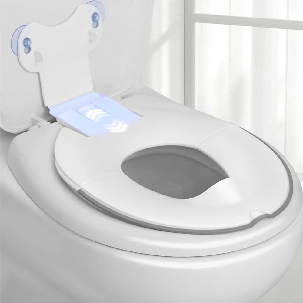 Foldable Toilet Seat For Children, Flip & Sit Potty Seat, Attaches to Toilet Securely, Space Saving Design Fits Most Toilets