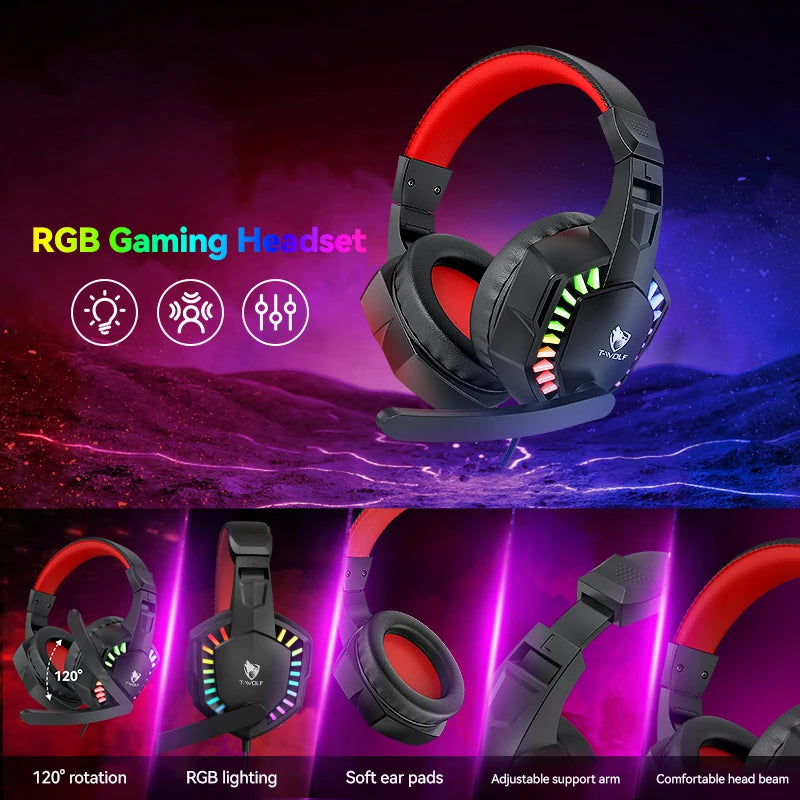 5-in-1 Set Gaming Combo Keyboard 4-color Breathing Light Mouse 3.5mm Gaming Headset Gaming Speaker Anti-slip Mouse Pad NEW HOT