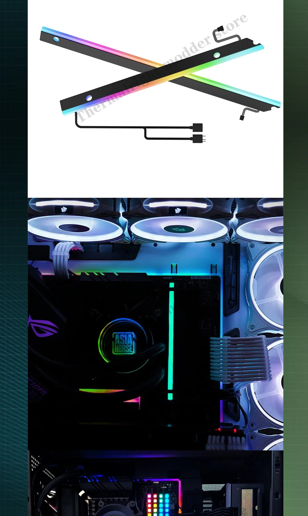 RGB Backplane Panel For Computer Motherboard Lighting, MB IO Decoration Luminous Atmosphere, 5V ARGB AURA, ATX / MATX