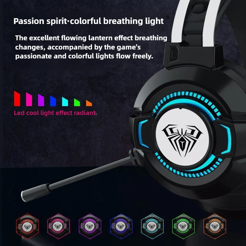 AULA gamer USB Headset 7.1 Channel Wired Headphone PC Laptop Computer gaming pc accessories computer office Gaming accessories