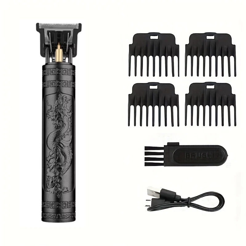 Cordless Hair Clipper for Men, USB Rechargeable, T-Blade Trimmer, Smooth Cutting for Home/Salon, Men's Grooming Kit