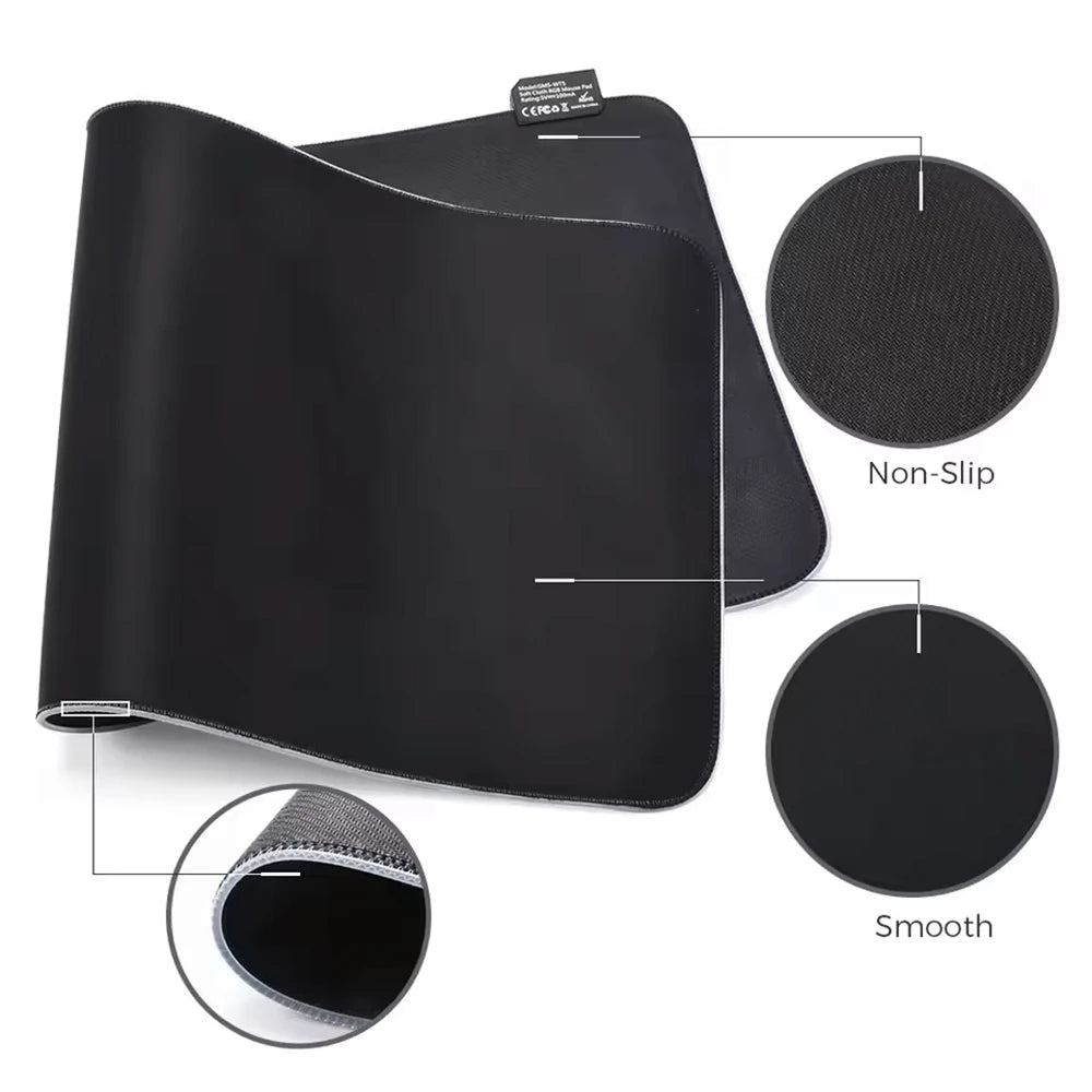 Cool Battlefield 6 Mouse Pad RGB Gaming Mouse Pad XXL, Extended Surface, Non-Slip, Smooth, LED Lights, Perfect Desk Mat