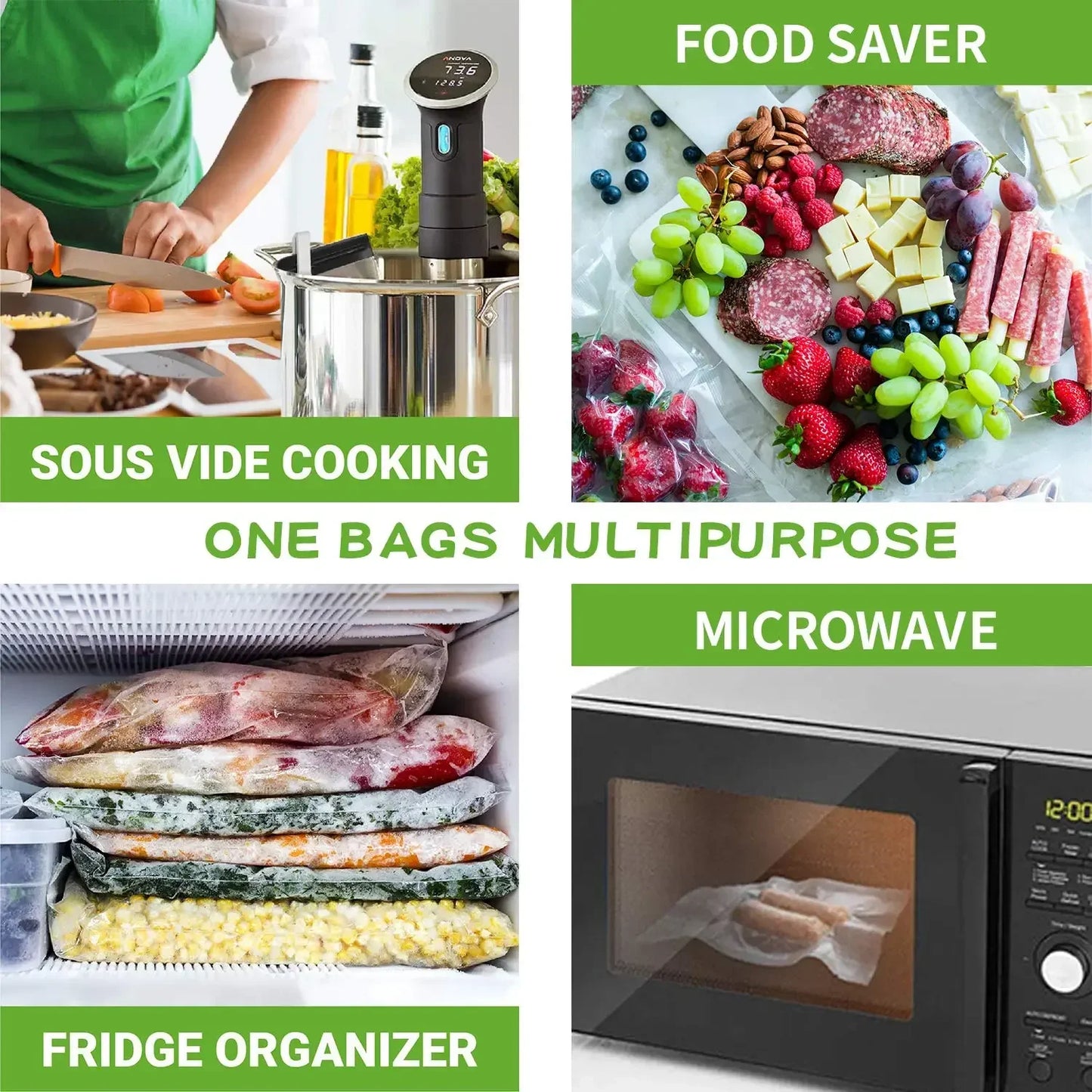 Kitchen Food Vacuum Bag Storage Bags For Vacuum Sealer Vacuum Packaging Rolls