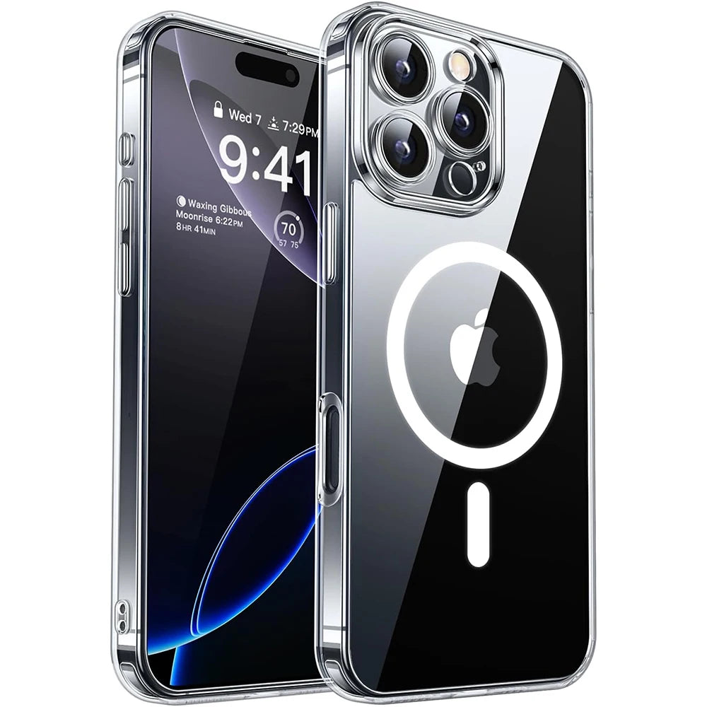 Luxury Armor Shockproof Hybrid Case For iPhone 16 15 14 13 Pro Max Plus Matte Transparent Hard Cover Silicone Soft Shell Clear
