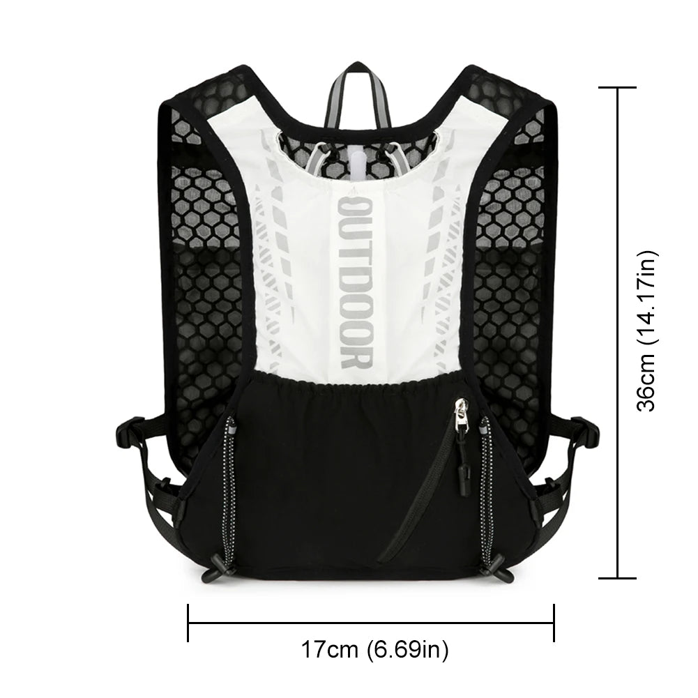 Hydration Running Vest Breathable Lightweight Running Vest Reflective Outdoors Hydration Pack for Hiking Trail Running