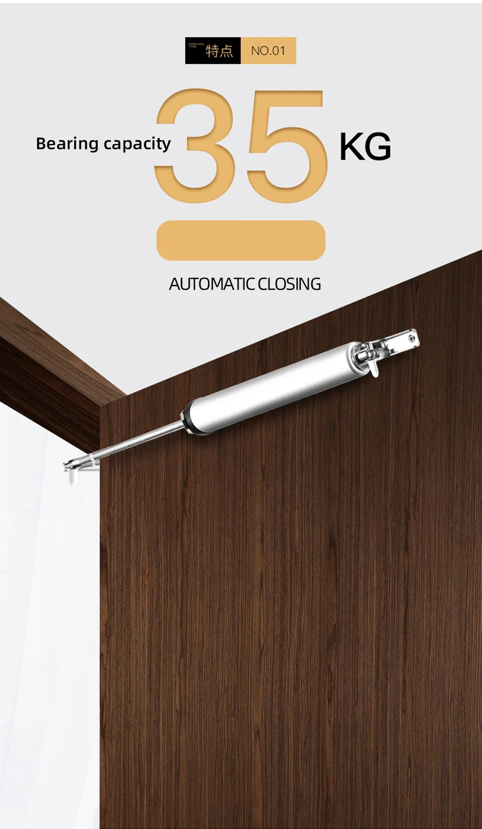 Automatic Spring Door Closer Stop Buffer Speed 90 Degree Positioning Closing Folding Hardware