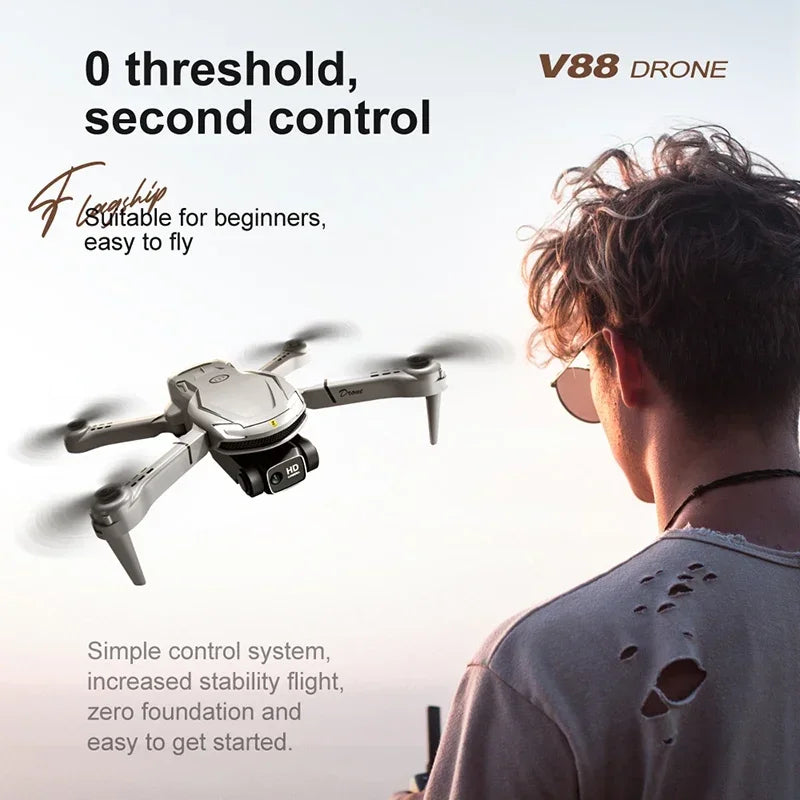 HD Mini V88 Drone 8K 5G GPS Professional Aerial Photography Remote Control Aircraft HD Dual Camera Quadcopter Toy UAV