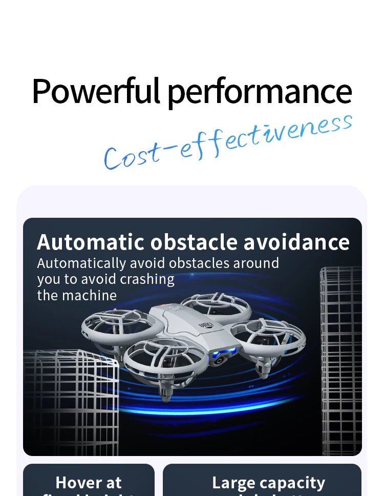 V8 Mini Drone 4K Professional Wide-Angle HD Camera WiFi FPV Height Hold Foldable RC Drone Quadrotor Helicopter Children's Toys