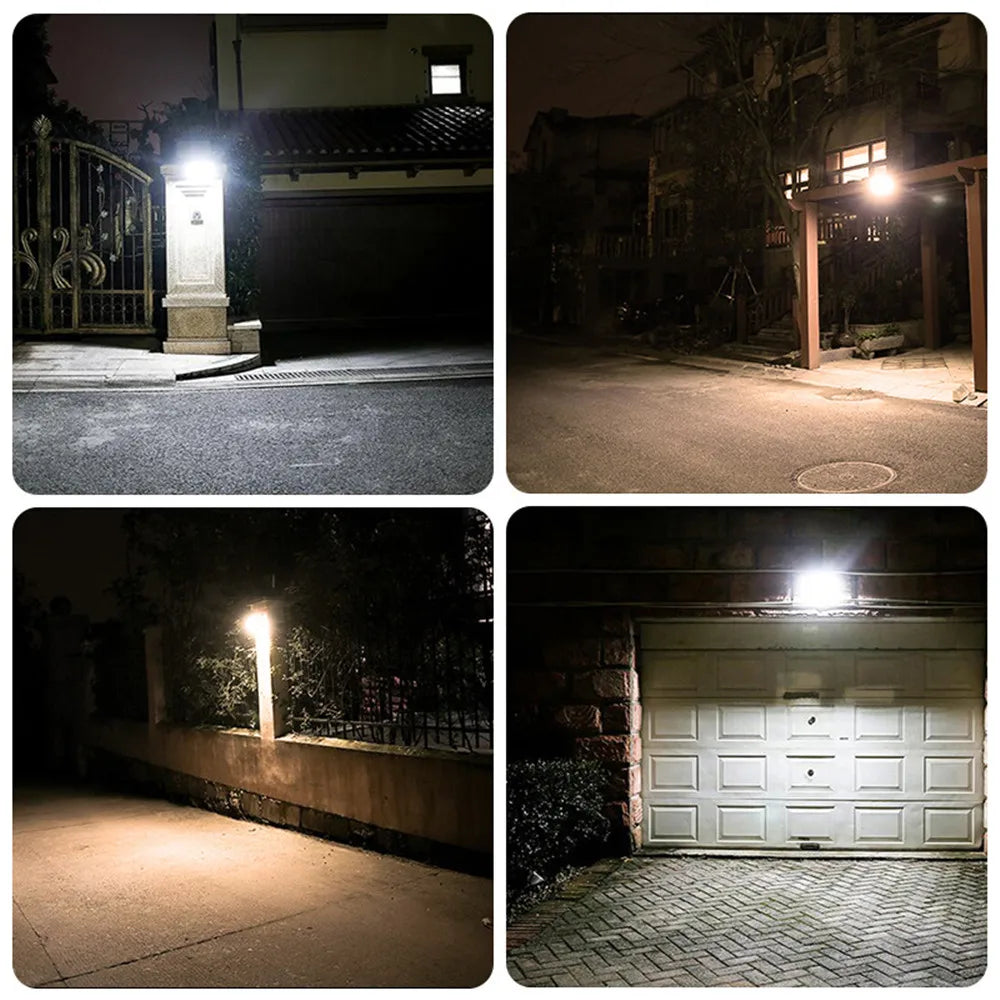 Solar Security Lights Solar Flood Lights Outdoor Waterproof with Motion Sensor 4 Modes 90 LEDs Wall Lights for Porch Yard Garden