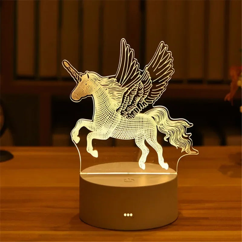 Romantic Love 3D Acrylic Neon Sign Led Lamp for Home Children's Night Lights Table Lamp Birthday Valentine's Day Bedside Lamp