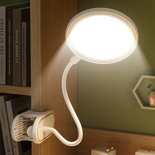 LED Reading Book Light USB Rechargeable Table Lamp With Clip Bedside Reading Light Touch 3 Modes Dimming Eye Protection Lights