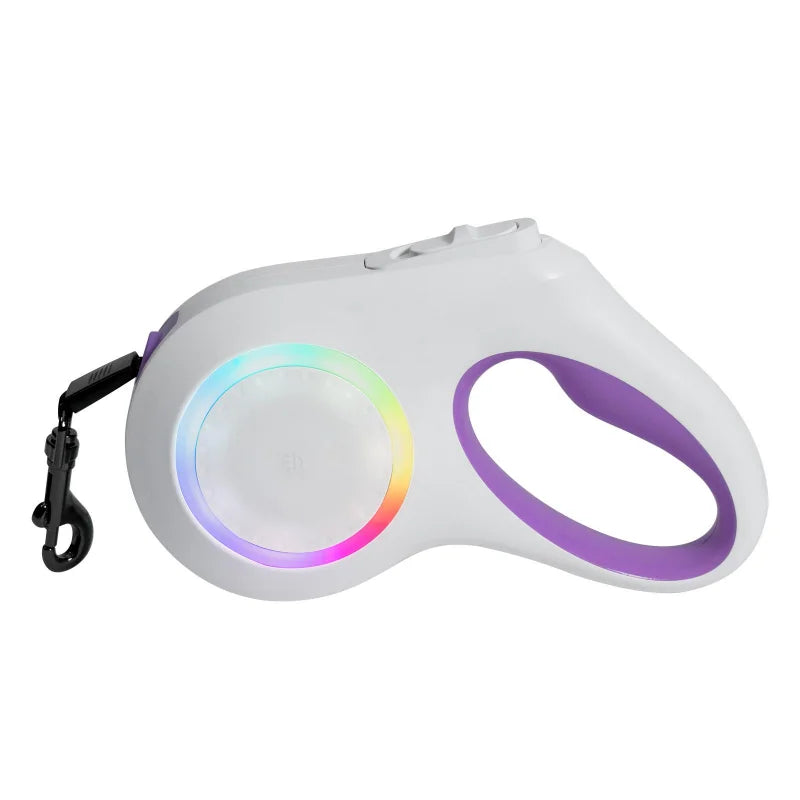 Retractable Dog Leash with LED Flashlight for Small Medium Large Breed Dogs