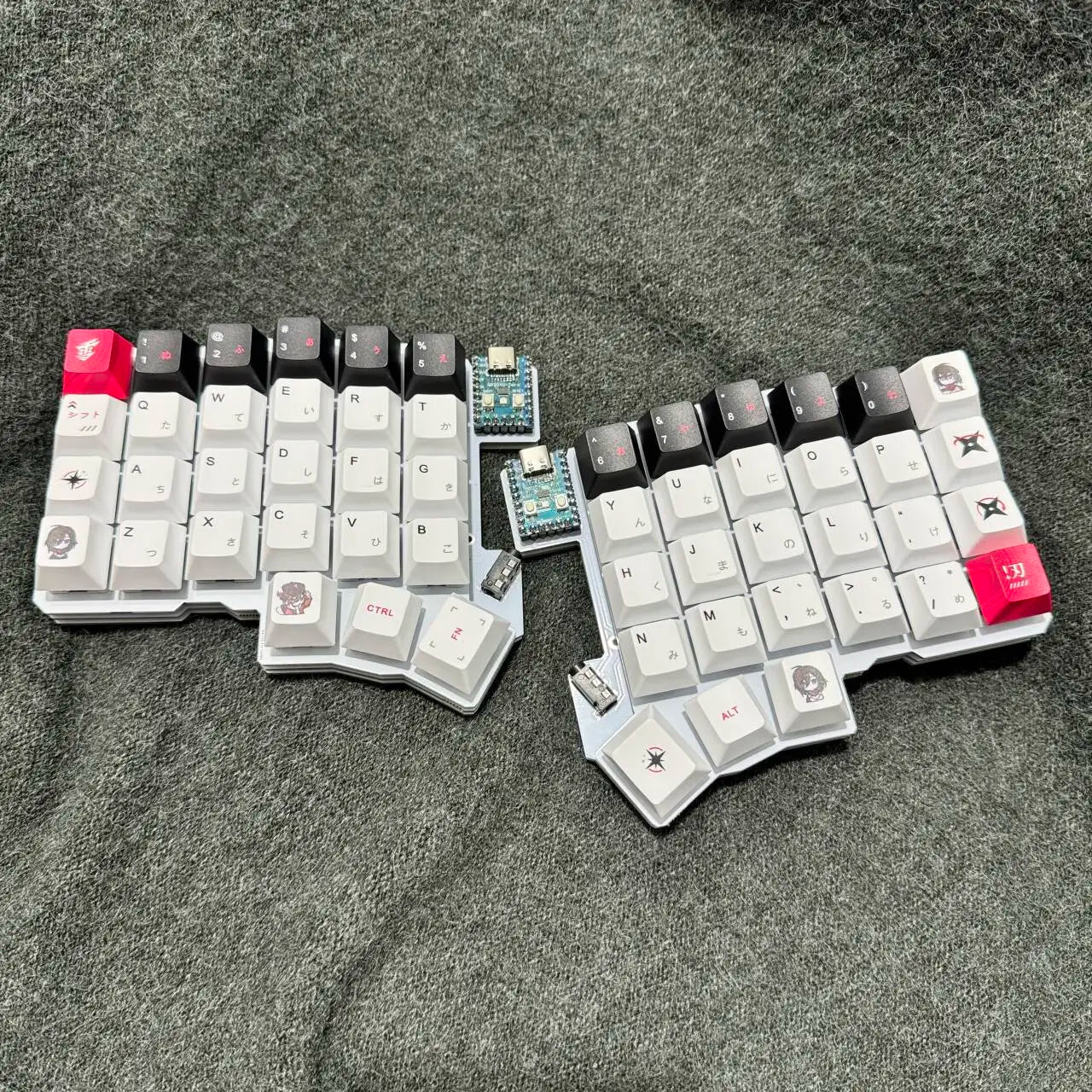 Silakka54 Split Keyboard Kit Wired Hot Swap Support VIAL Split Ergonomic Keyboard RP2040zero Customized PC Gamer Accessories