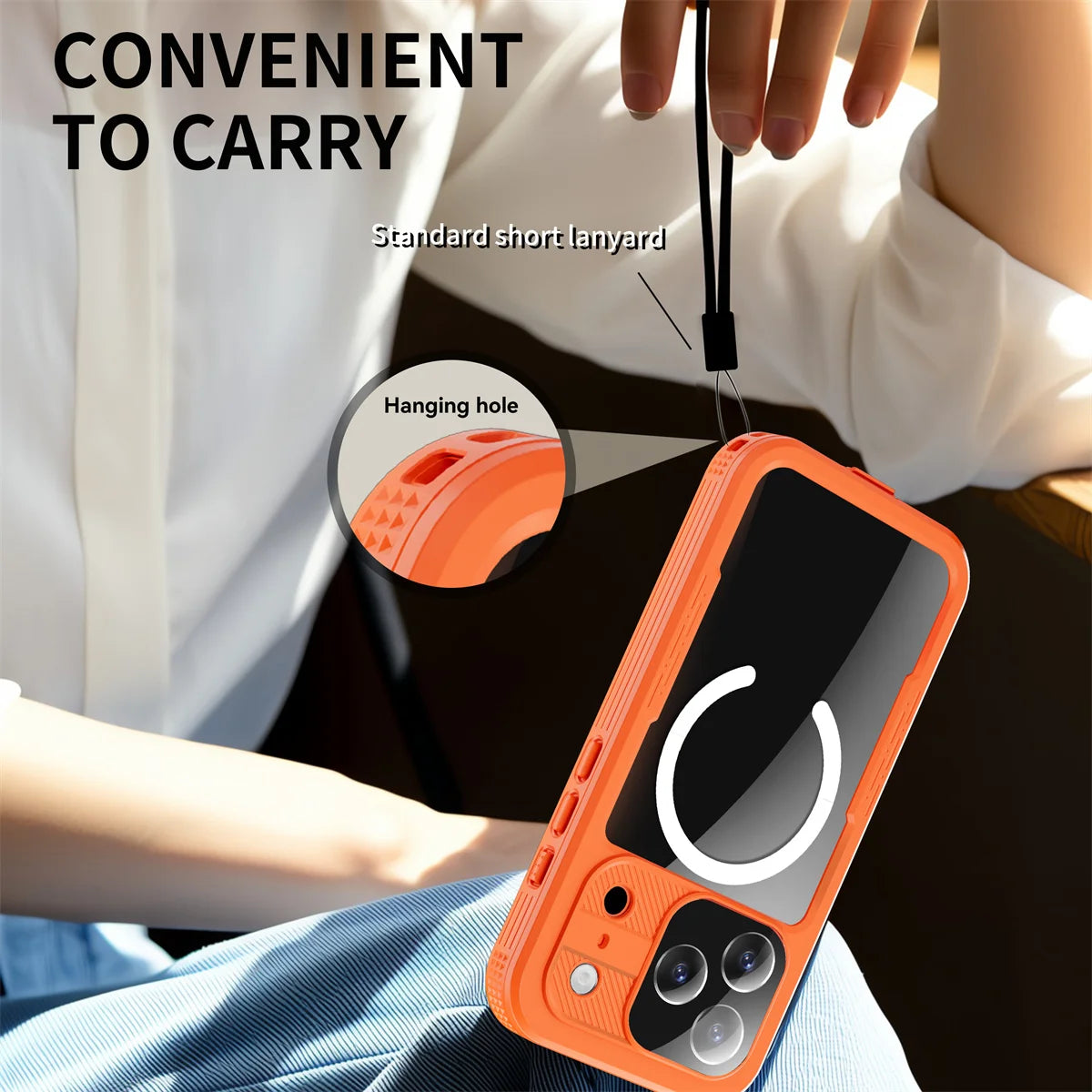 IP68 Shellbox Full Waterproof Phone Case for iPhone Air 17 Pro Max Magnetic Wireless Charging Magsafe Underwater Diving Cover