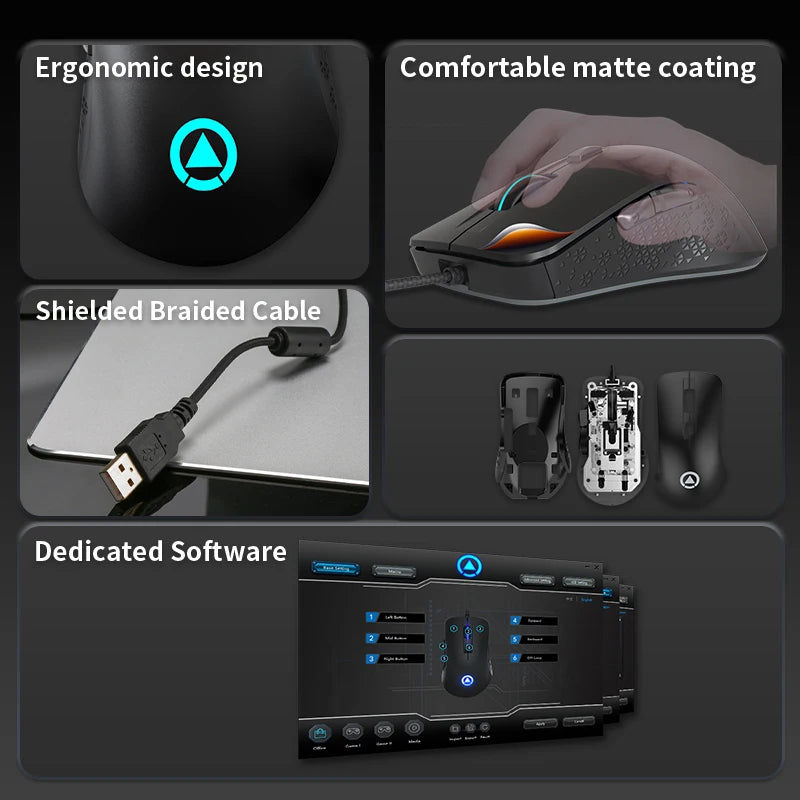 Wired Gaming Mouse Gamer Mouse RGB Backlit Computer Mouse Ergonomic Mause LED Optical USB Mice For PC Laptop
