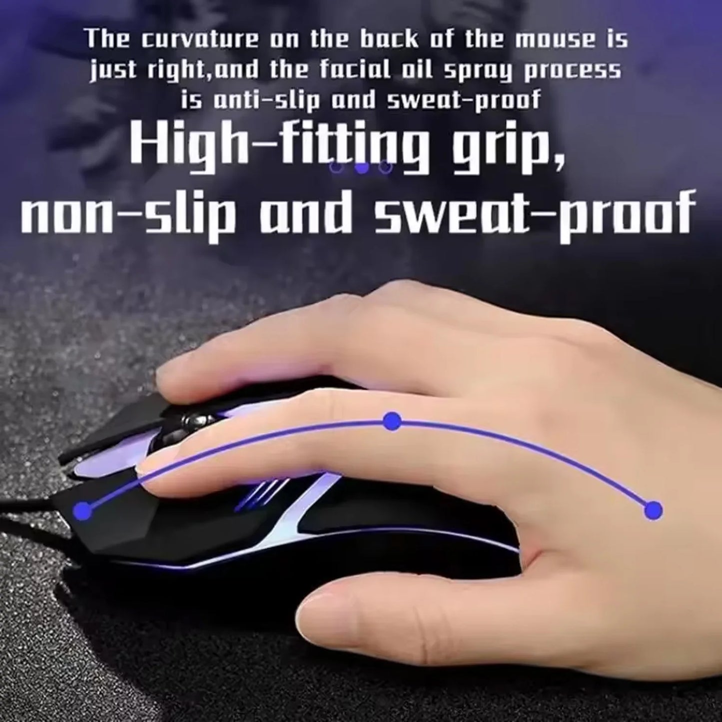 Stylish Backlight Wired Keyboard with Mouse Responsive Game Keys Long Lasting Comfort For Workspaces Efficient Gaming Office