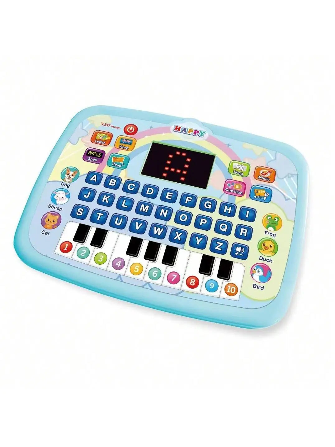 Kids Tablet Toddler Learning Pad with Teach Alphabet Numbers Word Music Math，Early Development Interactive Toy for Boys & Girls