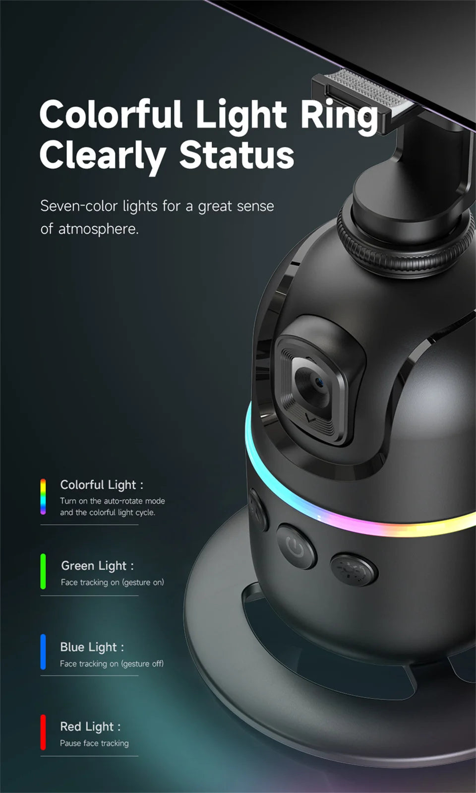 FANGTUOSI AI Smart Gimbal 360° Selfie Stick Auto Face Tracking Gimbal Rotation For Smartphone video Vlog Stabilizer Phone Holder