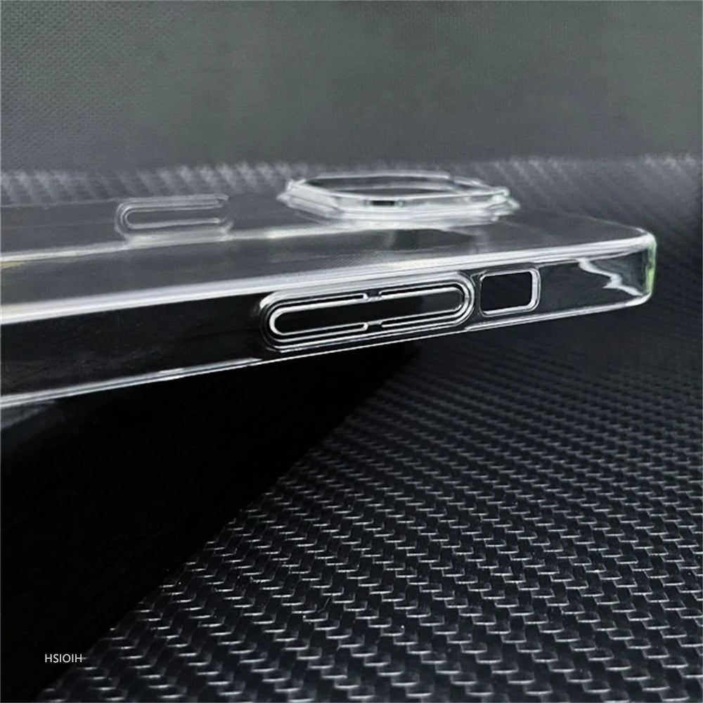 Ultra Clear PC Hard Case for iPhone 11 12 13 14 15 16 Pro X XR XS Max mini Plus Case Slim Transparent Protective Back Cover