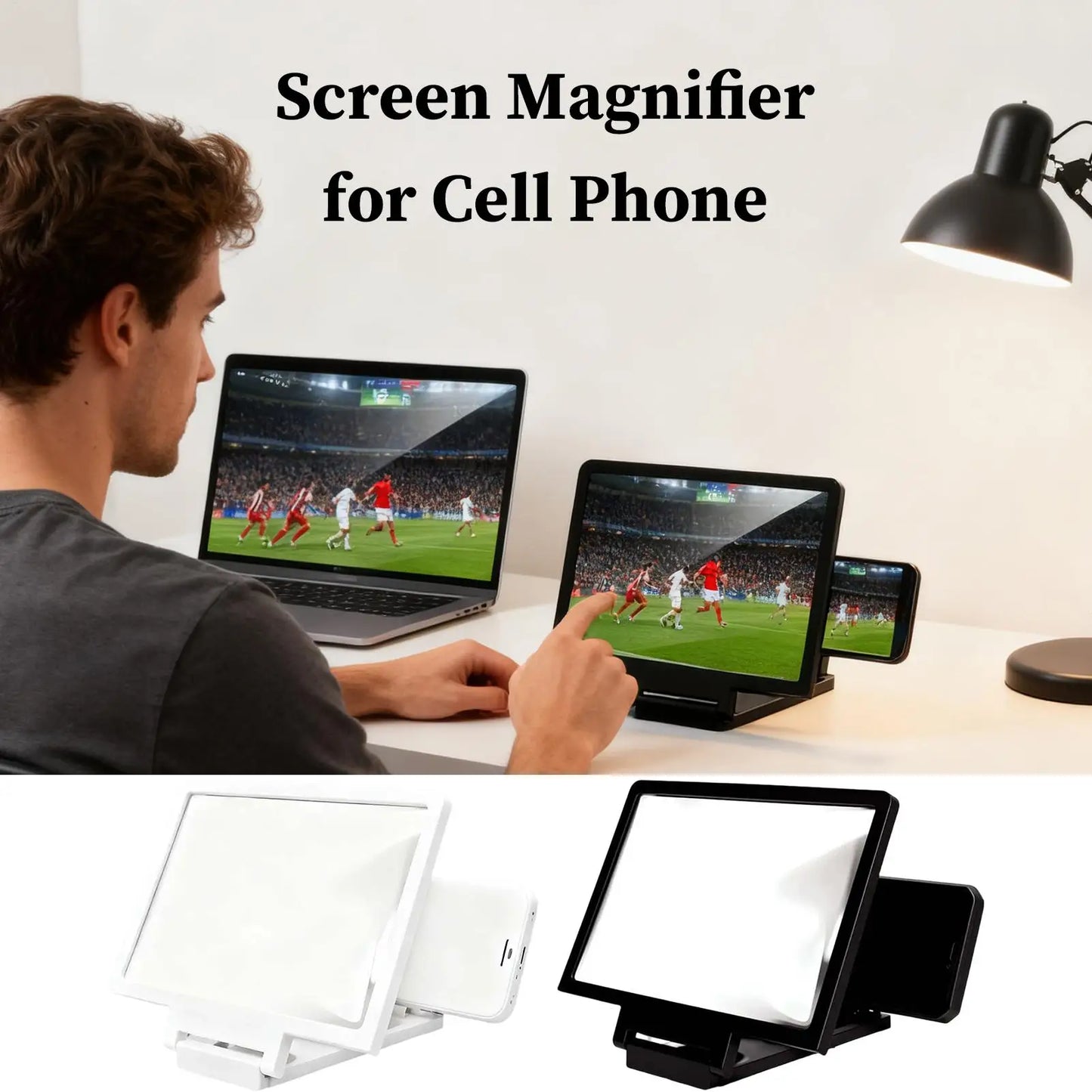 MobilePhone Screen Magnifier Enlarger Foldable Tool Portable Phone Screen Magnifier For Daily Reading Learning Movie Streaming