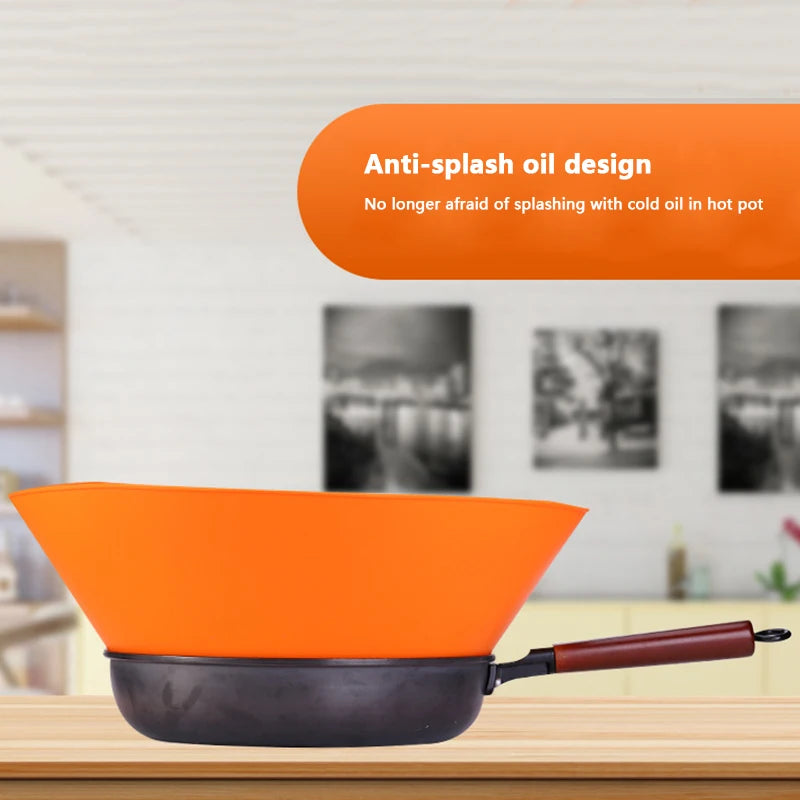 Silicone Splash Pot Lid Anti-Overflow Cover Silicone Pot Cover Splash Oil Cover Oil Screen Ultimate Splatter Guard Fry Pan