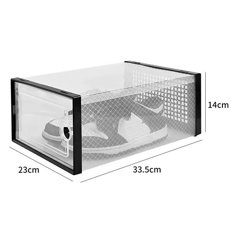 Shoe Box Organizer, Clear Stackable Plastic Storage For Sneakers, Dust-Proof Design To Keep Shoes Visible & Protected