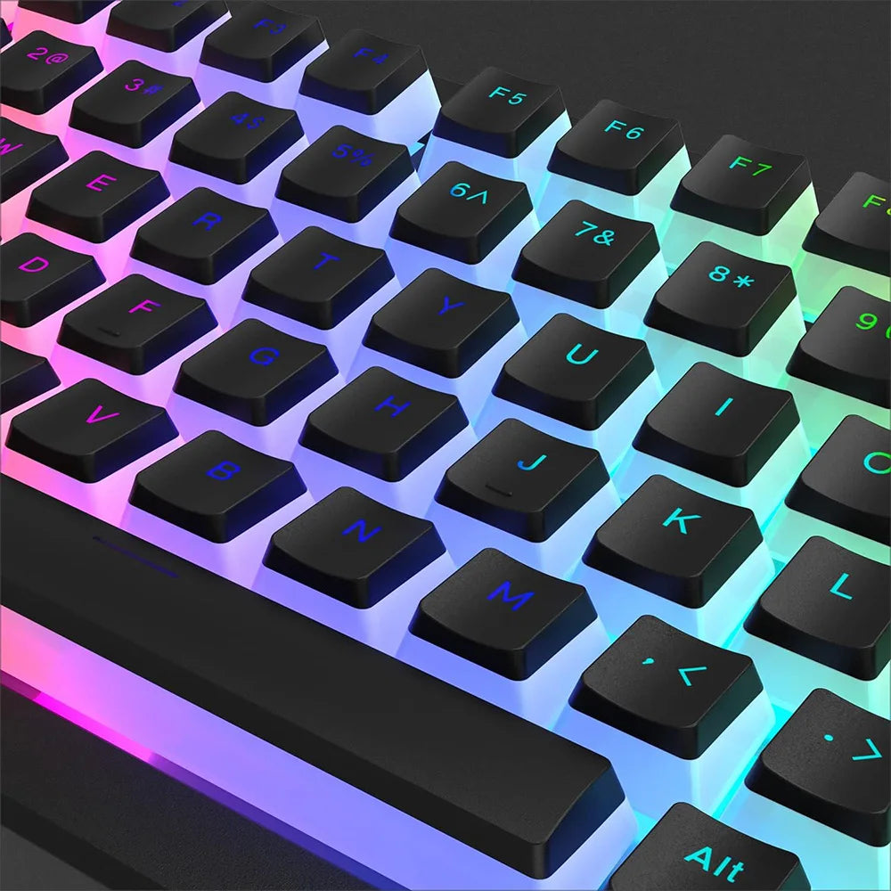 130 Keys Pudding Keycaps For 61 68 84 87 96 98 100 104 108 Key RGB Mechanical Keyboard PBT Double Shot Mteria keyboard keycaps