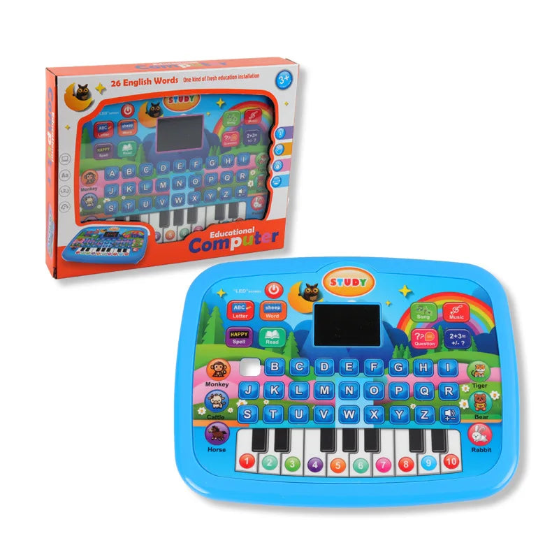Kids’ Education Tablet Toy, Age 3+ Literacy Math Music Learning, Doubles as Electronic Keyboard, Birthday Christmas Gift