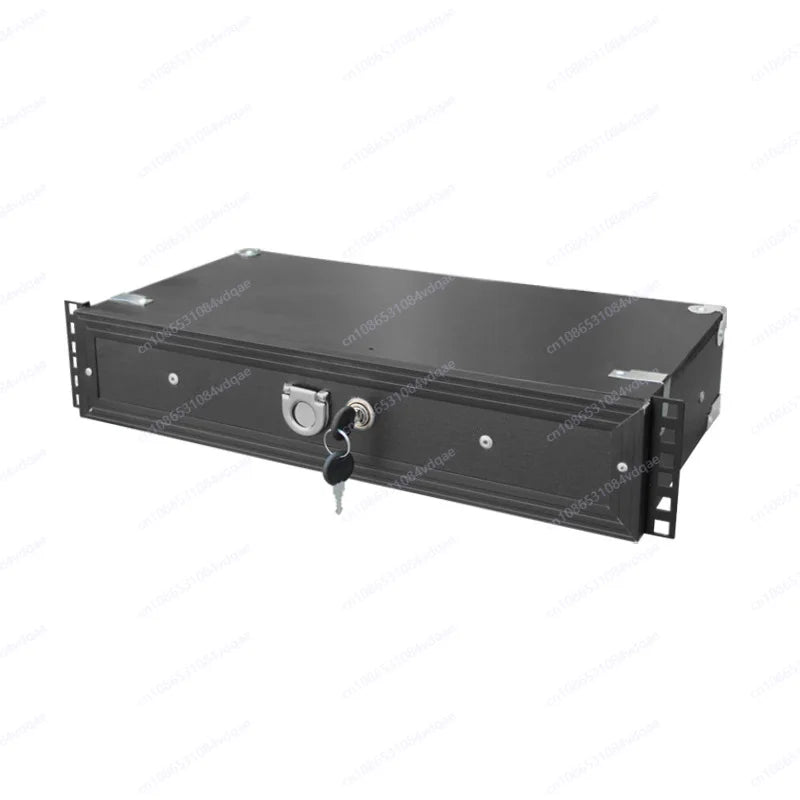 19 inch 2U drawer with lock, suitable for ABS air case, microphone cabinet 3U solid wood microphone receiver, engineering case