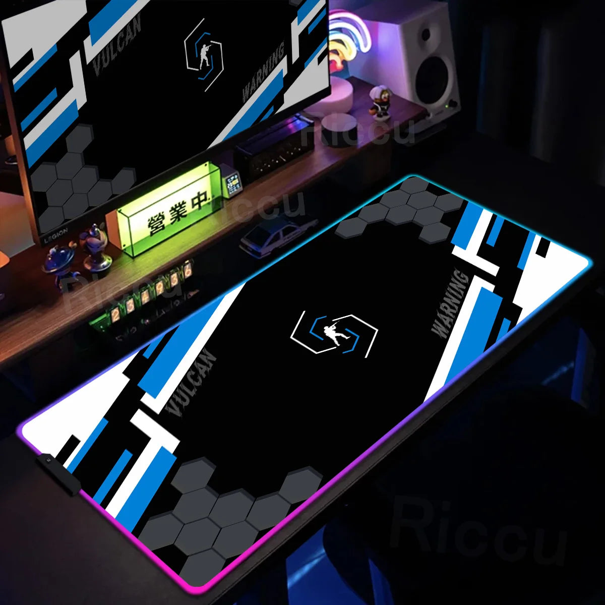 RGB Keyboard Mat Printstream Large Rubber Mouse Pad Gaming Antislip Rug LED Mouse Mat 900x400mm CSGO Gamer Mousepads PC Desk Pad