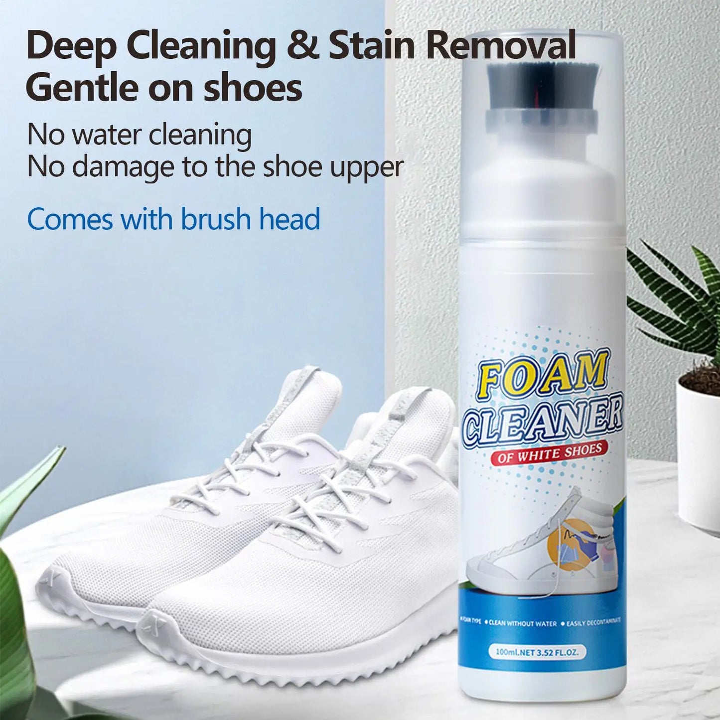 White Shoes Cleaner With Brush Head Polish Cleaning Tool For  Tennis Casual Leather Shoe Sneakers Shoe Brushes Spong Supplies