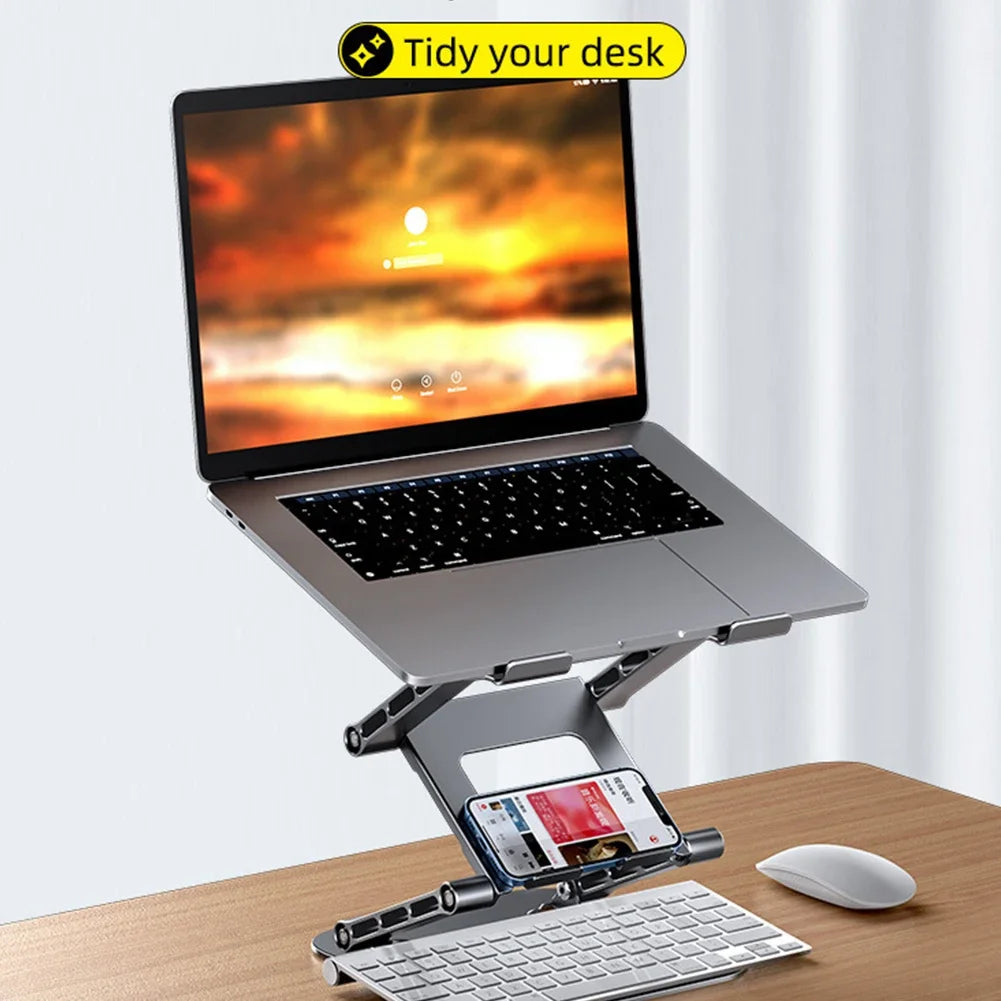 New Foldable Laptop Stand 3 Layer Adjustable Height Metal Notebook Stand Tablet Stand for Laptops/tablets/mobile Phones