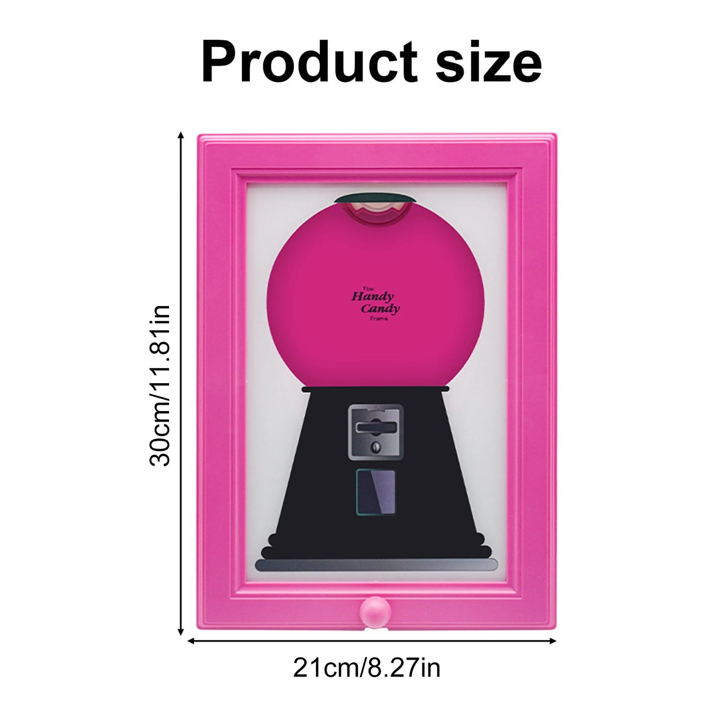 2-in-1 Candy Dispenser Picture Hanging Candy Frame Gumball Machine In A Frame Handy Fast Distribution Candies Nuts Christmas Gif