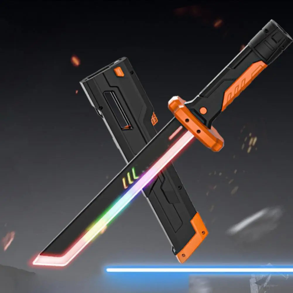 Sparkling Lightsaber Colorful Glowing Sword Toys Laser Sword Lightsaber Red And Blue Saber Telescopic Cosplay Cool Flashing Toy