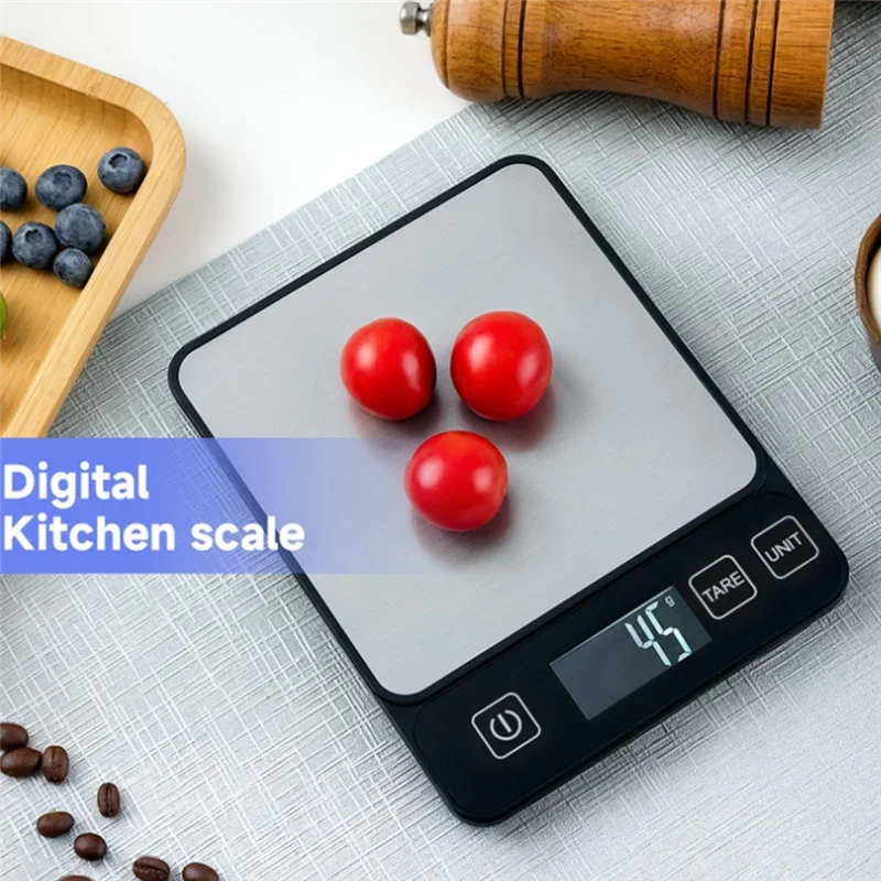 Food Scale 10 Kilograms Digital Kitchen Scale Grams and Ounces 1G Precise Scale Easy to Clean Stainless Steel