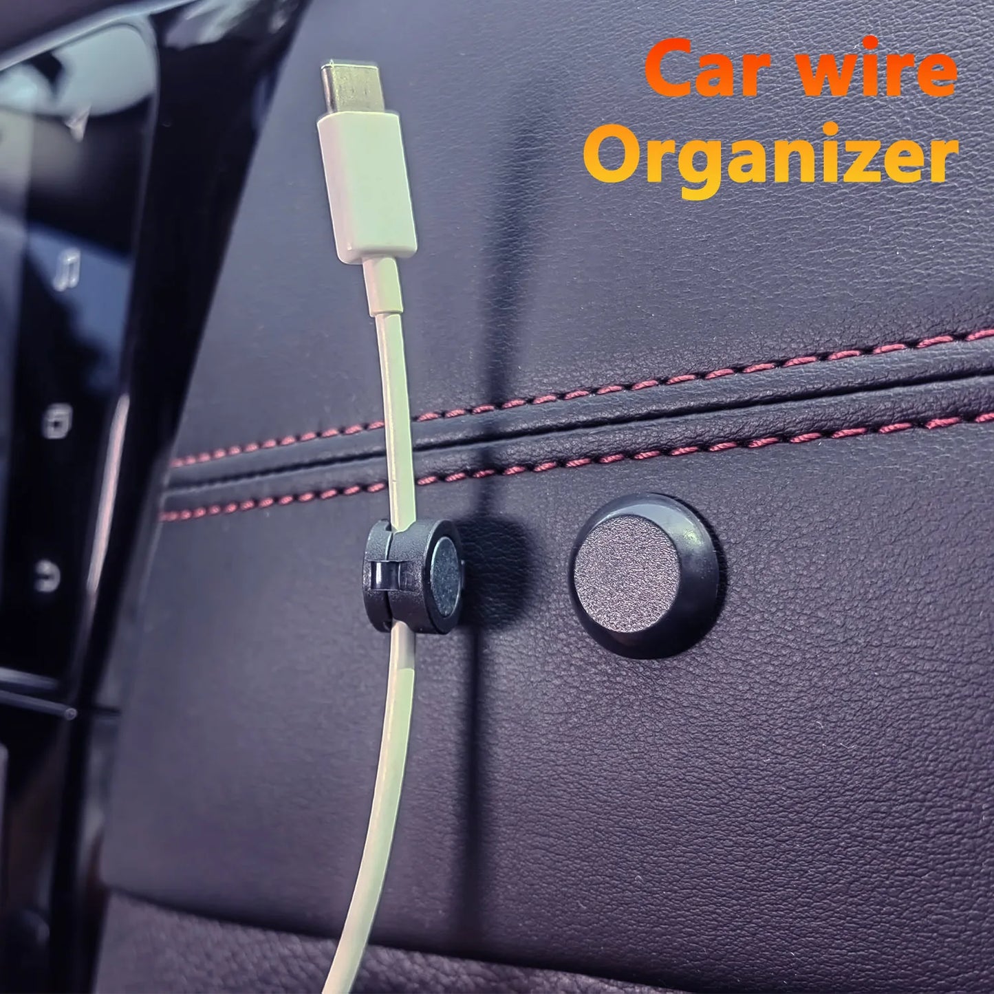 Car Magnetic Cable Holder Cable Clip Protector Cord Winder Car Wire Organizer Desktop USB Charging Line Management Wire Keeper