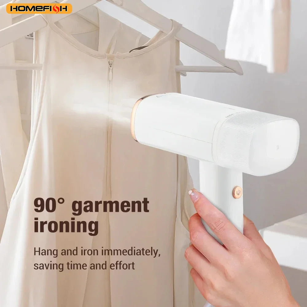 HOMEFISH Garment Steamers 130ml Handheld Fabric Steamer Fast-Heat 1000W Iron Steam Cleaner for Home Travelling Portable