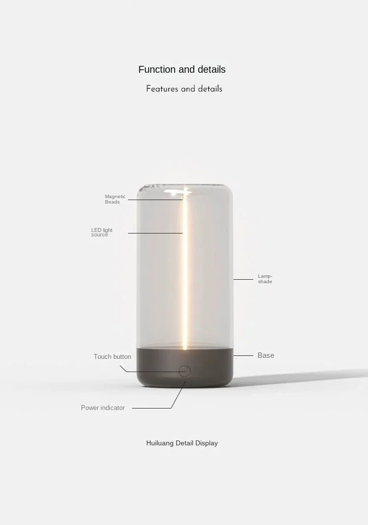 Portable quantum wire ambient magnetic light Type-C charging, eye protection function, bedroom, study, camping, Christmas gift