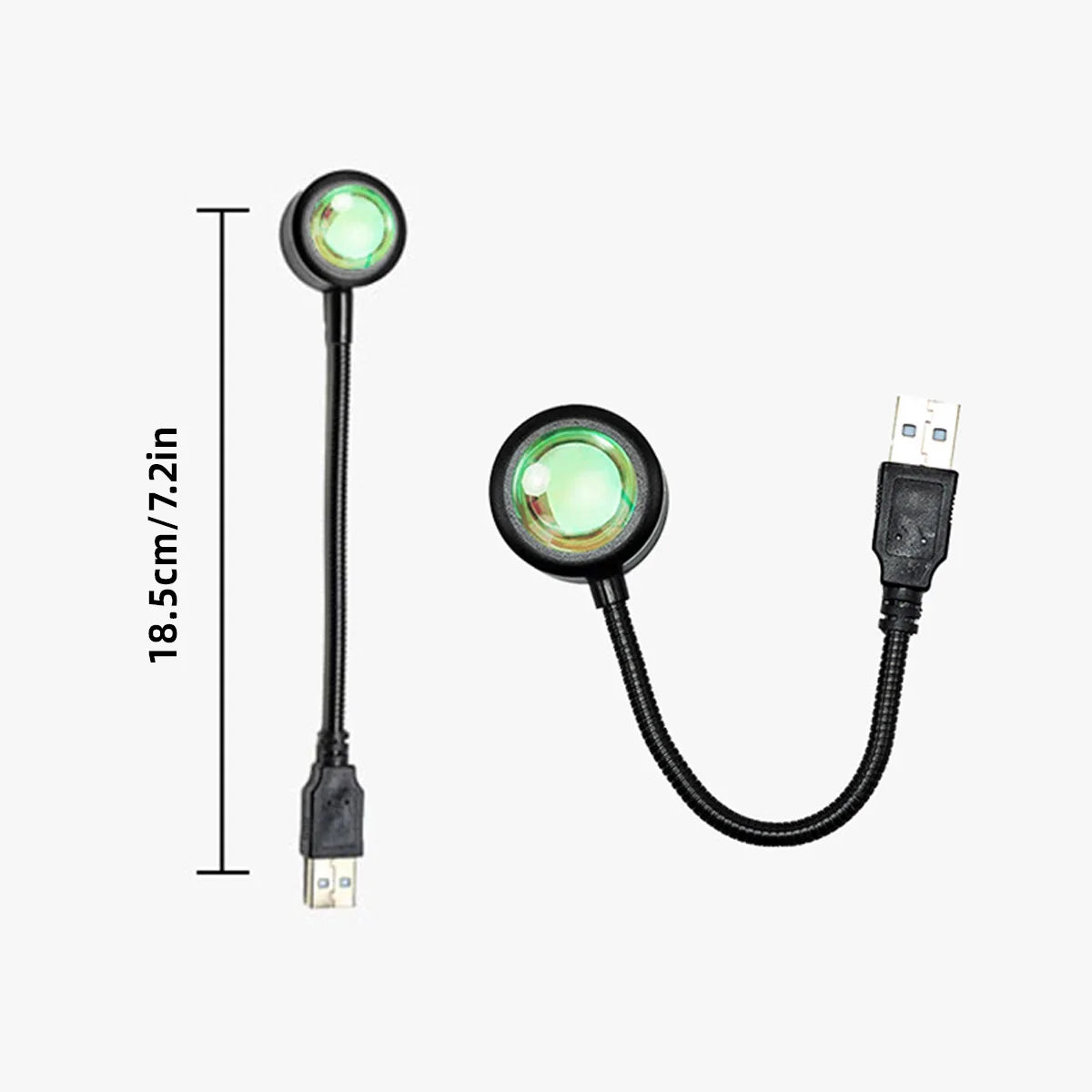 LED Rainbow Sunset Projection Lamp Atmosphere Night Light Photography Fill Light Artifact Creative Room Decoration Gift