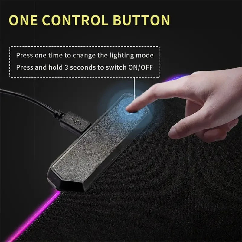 Car Theme RGB Mouse Pad Large Gaming Mousepads LED Light Locked Edges Game Accessories Table Pads Cool Keyboard Mats XXL 90x40cm