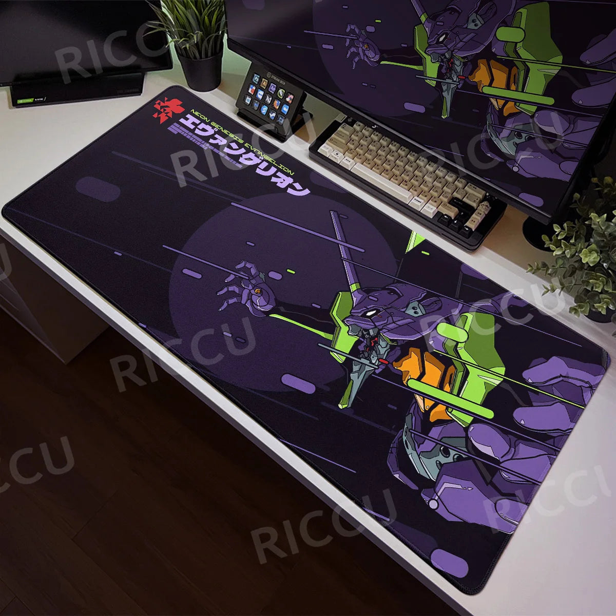 Large Mats E-E-Evangelione Mouse Pad Gamer Desk XXL Rug Office Accessories Computer Table Carpets Anime PC Gaming E-Sports Pads