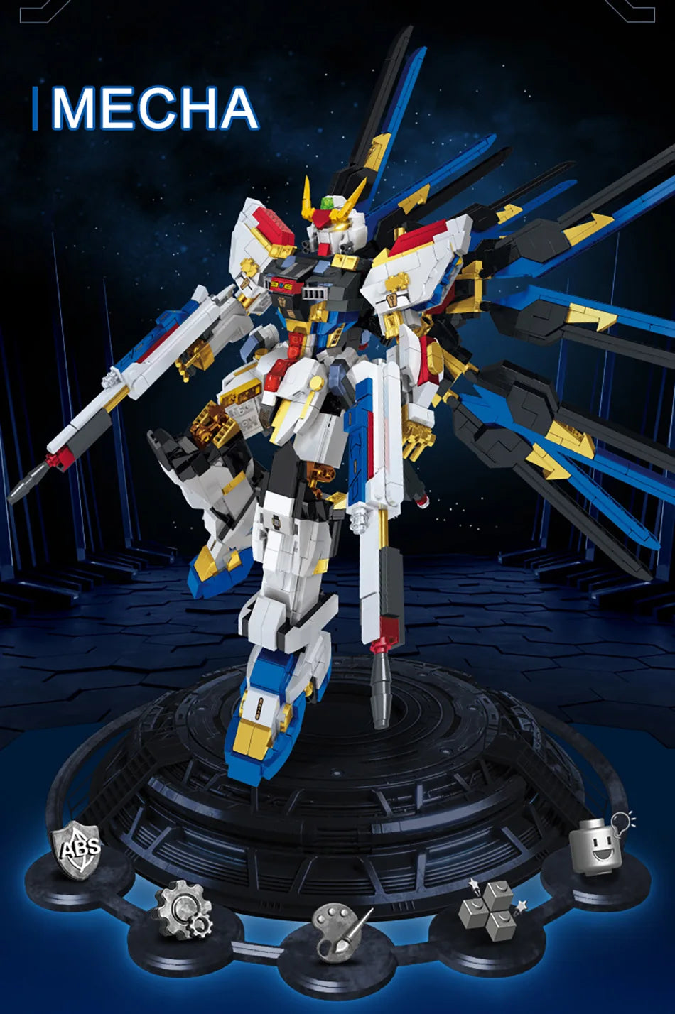 Cyber Mecha Model Building Blocks - Storm Freedom Ancestor Mechanical Robot Assembly Kit for Kids & Adults