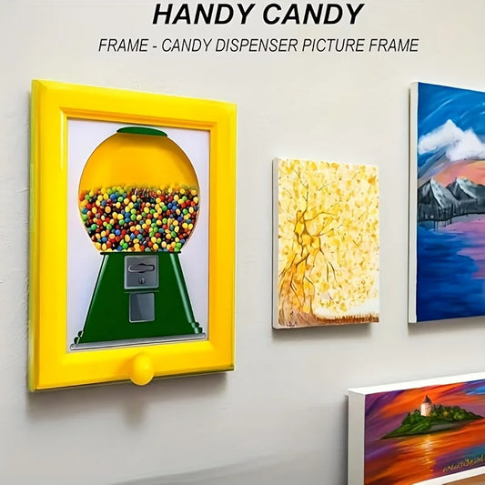 Vintage Candy Dispenser Frame, Rotating Plastic Organizer, Multiple Colors Available, Ideal for Home Decor & Gifts