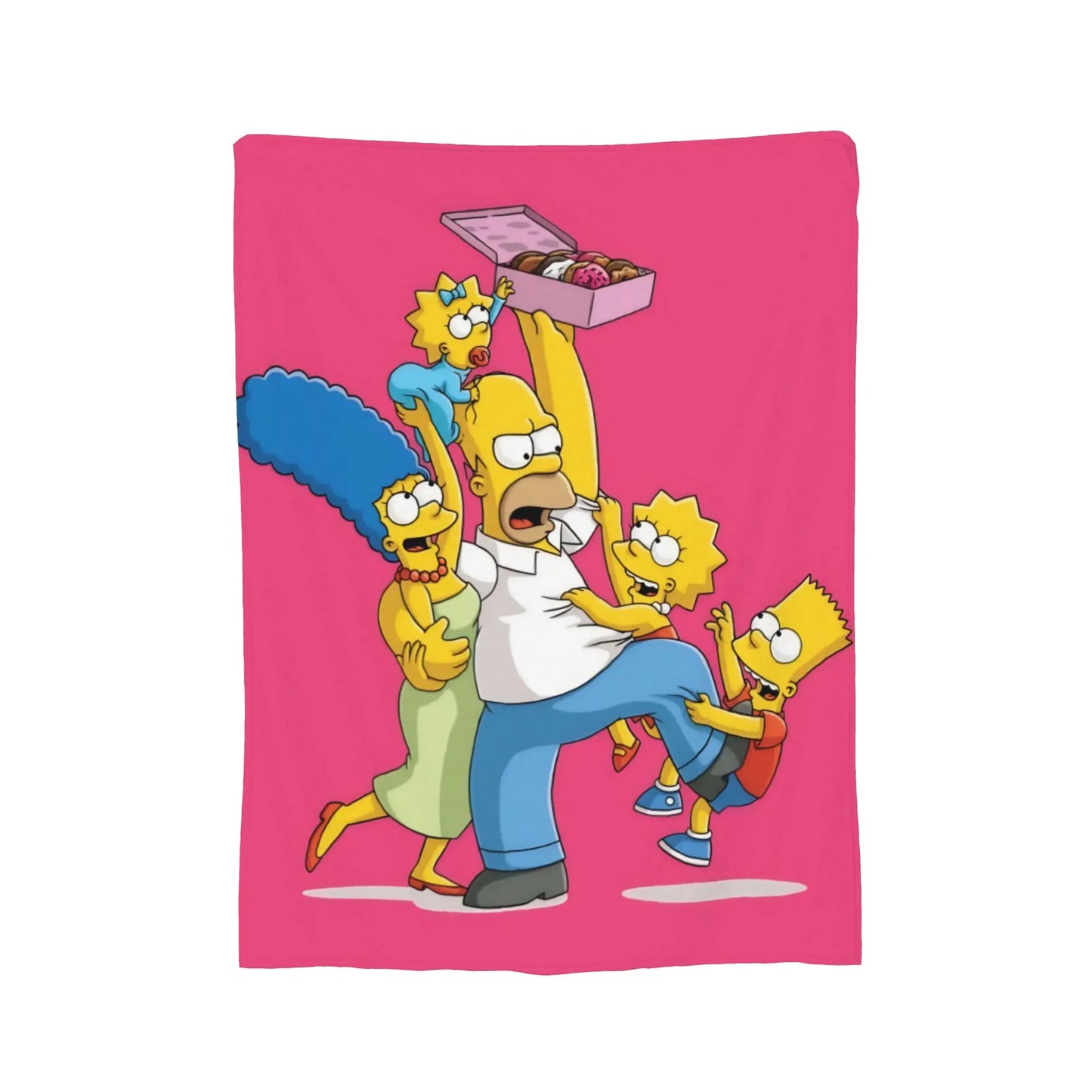 Cartoon The S-Simpsons Homer  Flannel Throw Blankets Blankets for Bed Office Soft Quilt,