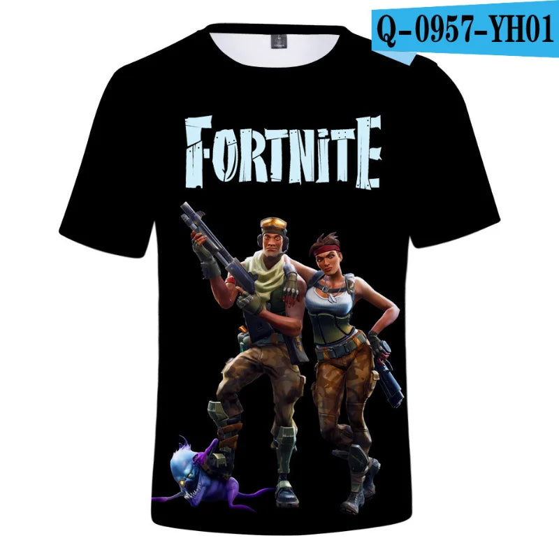 New Game Fortnite T-Shirts Anime Beach 3D Printed Streetwear Cute Cartoon O-Neck Oversized T Shirt Harajuku Kids Tees Tops Gift