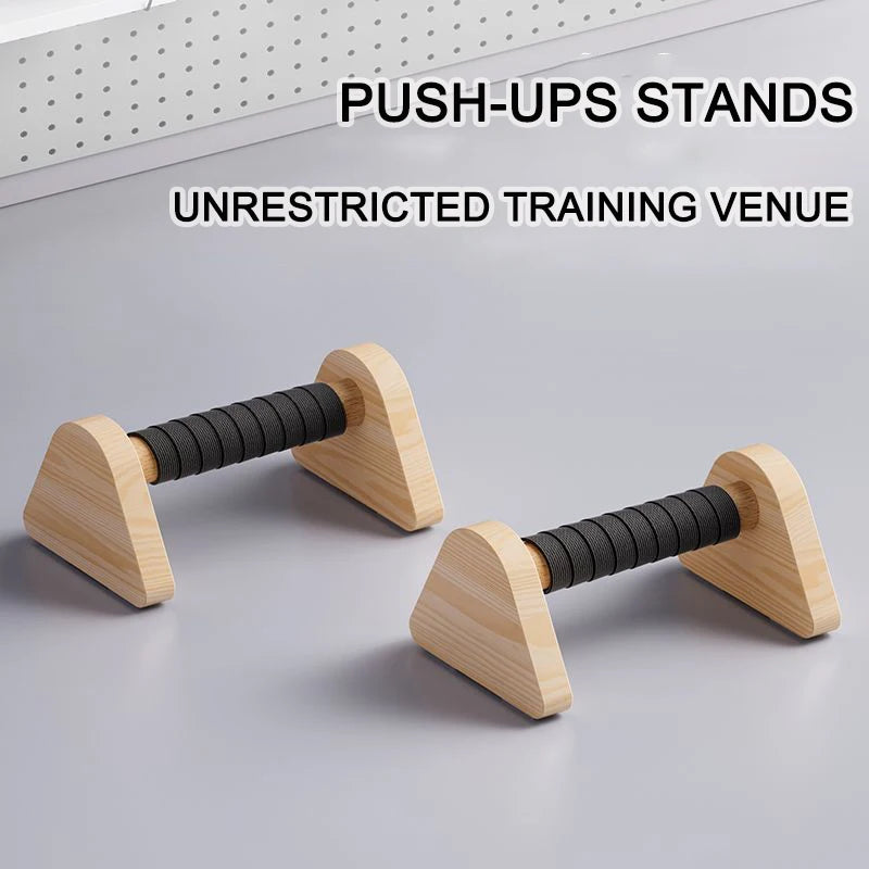 Solid Wood Russian Stand Push Up Wooden Stand Indoor Exercise Strength Training Home Upper Limb Fitness