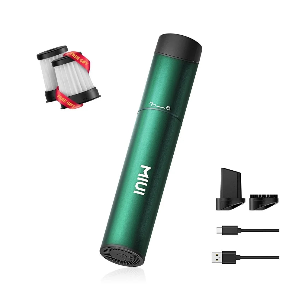 Mini Portable Vacuum Cleaner Cordless Handheld Vacuum with 3 Suction heads Easy to Clean for Desktop Keyboard & Car (USB)