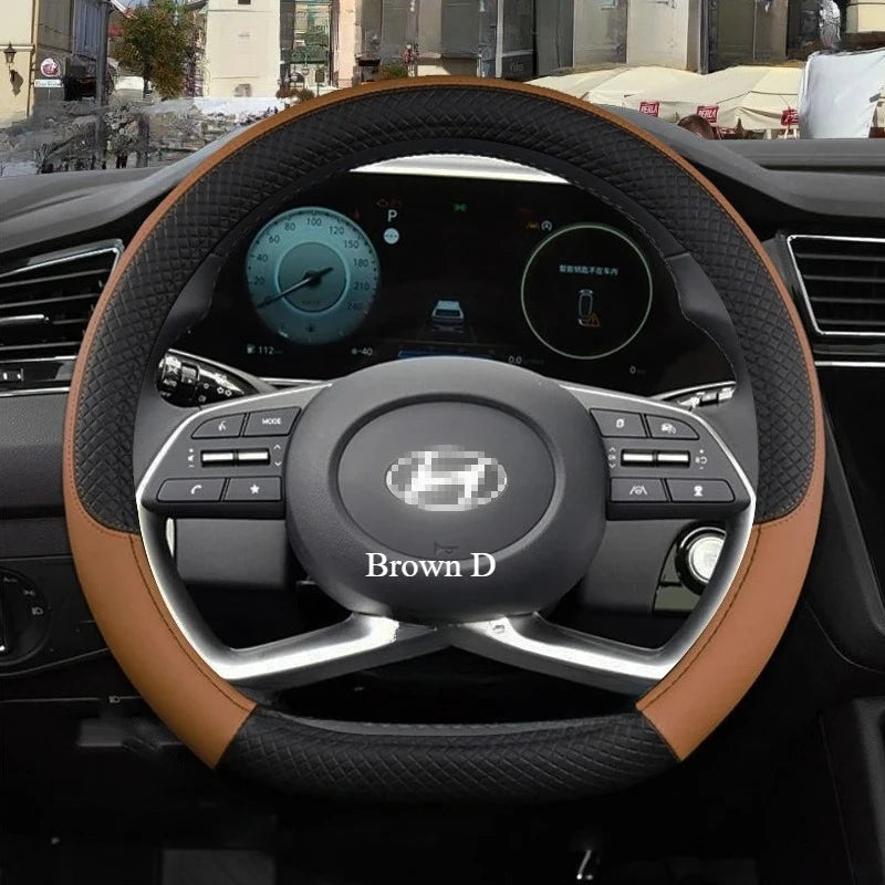 Car Steering Wheel Cover for Hyundai i20 Ii0 i40 Tucson Accent Kona Elantra ix35 Solaris Creta Getz Santa Fe   Accessories
