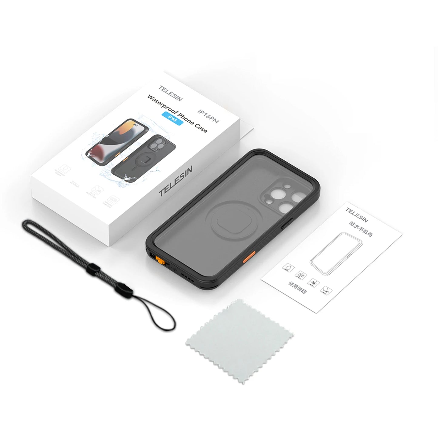 Waterproof Phone Case Magnetic Diving Case for Phone IP68 Waterproof Underwater Housing Protective Case Replacement for
