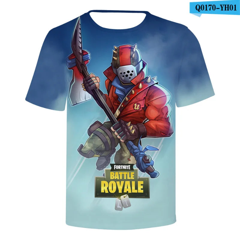New Game Fortnite T-Shirts Anime Beach 3D Printed Streetwear Cute Cartoon O-Neck Oversized T Shirt Harajuku Kids Tees Tops Gift